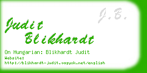judit blikhardt business card